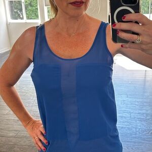 ASOS Vibrant Blue Top with Sheer detail